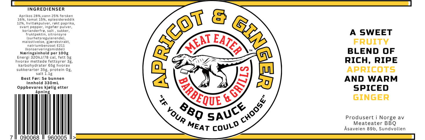 Meat Eater Apricot & Ginger BBQ Saus 330ml