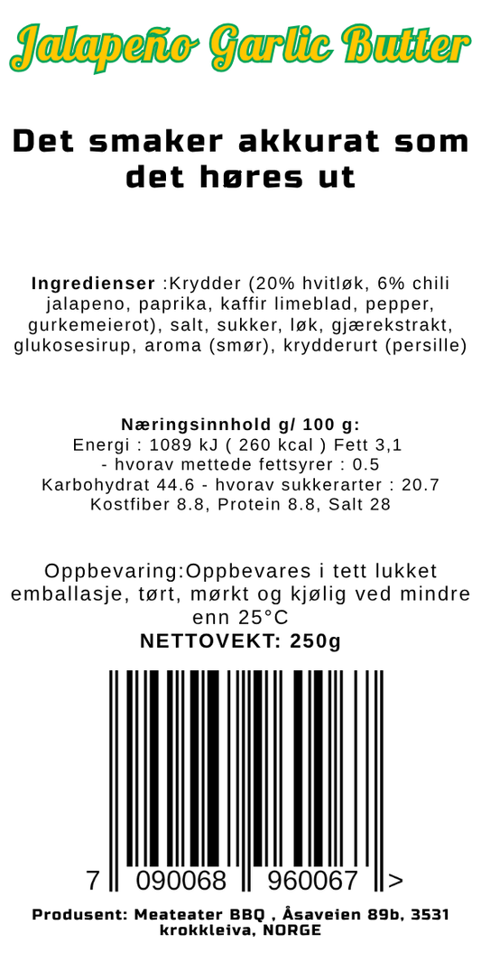 Meat Eater Jalapeno Garlic Butter BBQ Rub