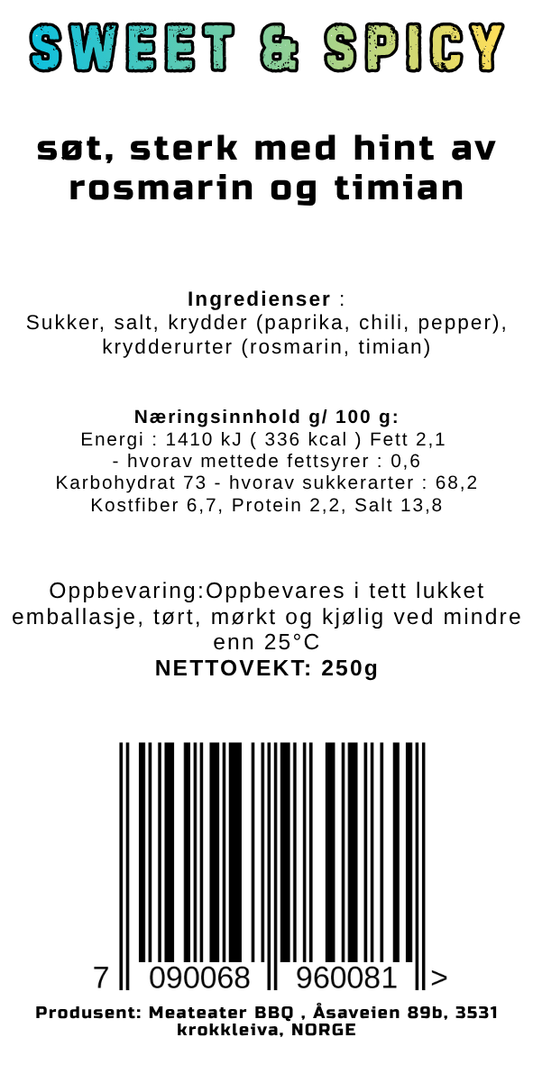 Meat Eater Sweet & Spicy BBQ Rub