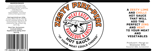 Meat Eater Zesty Piri-Piri Hot Sauce 330ml