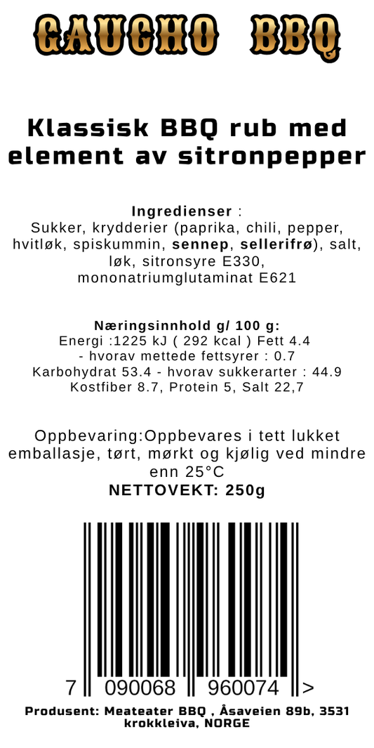 Meat Eater Gaucho BBQ Rub